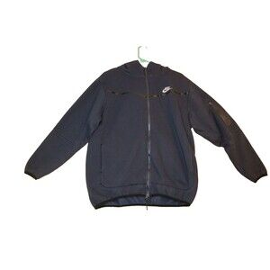 Nike Zip-Up Hoodie Midnight Blue Large 2 Front Pockets 1 Sm Zipper Sleeve Pocket